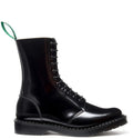 Solovair Astronaut Boot - 11 Eye Black Hi Shine Leather