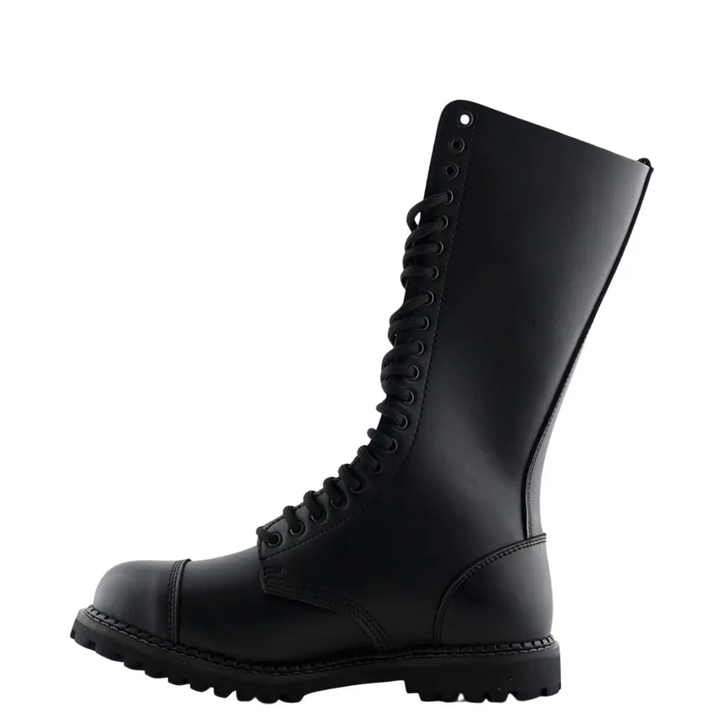 King CS 20 Eye Boot - Black Smooth Leather