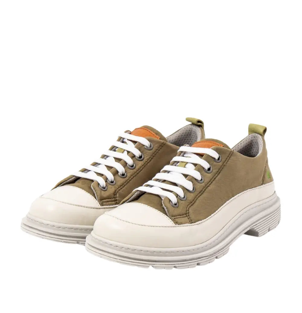 Birmingham Nylon Platform Shoes - Salvia Green