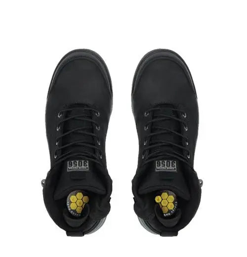 3056 Black - Side Zip Safety Boot