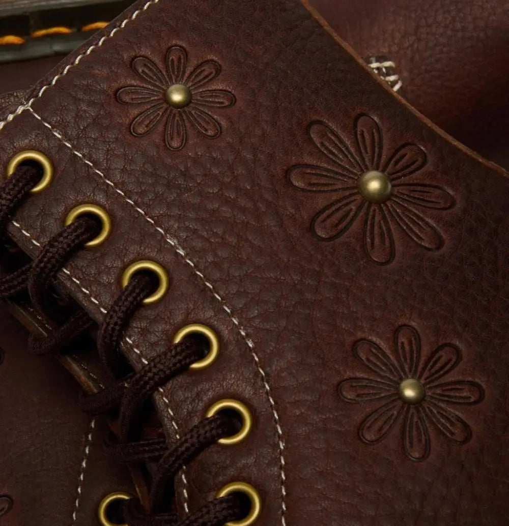 1460 - Pascal Flower Dark Brown Boots