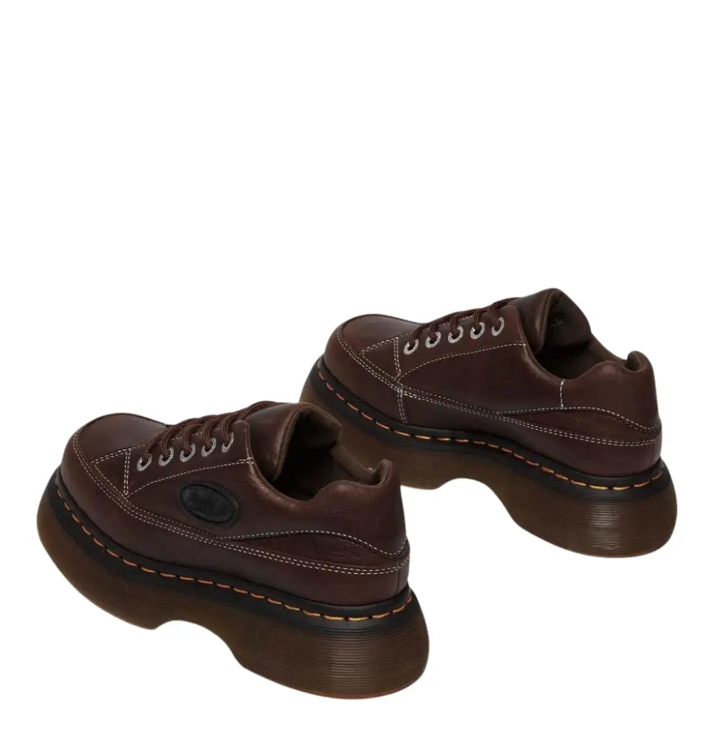 Buzz 5 Eye Shoes in Grizzly Leather - Brown