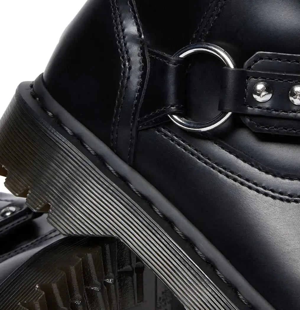 Anistone Harness Biker Boot - Hi Shine Black Leather