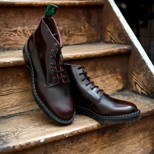 Solovair Astronaut Boot - Burgundy Rub-off