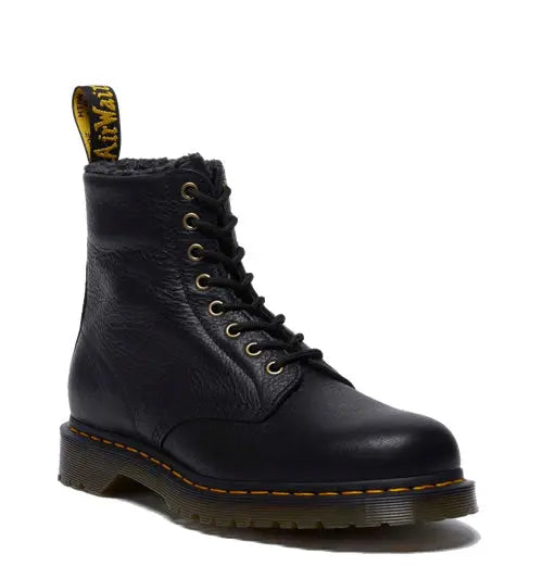 1460 Grizzly - Black Leather Boots