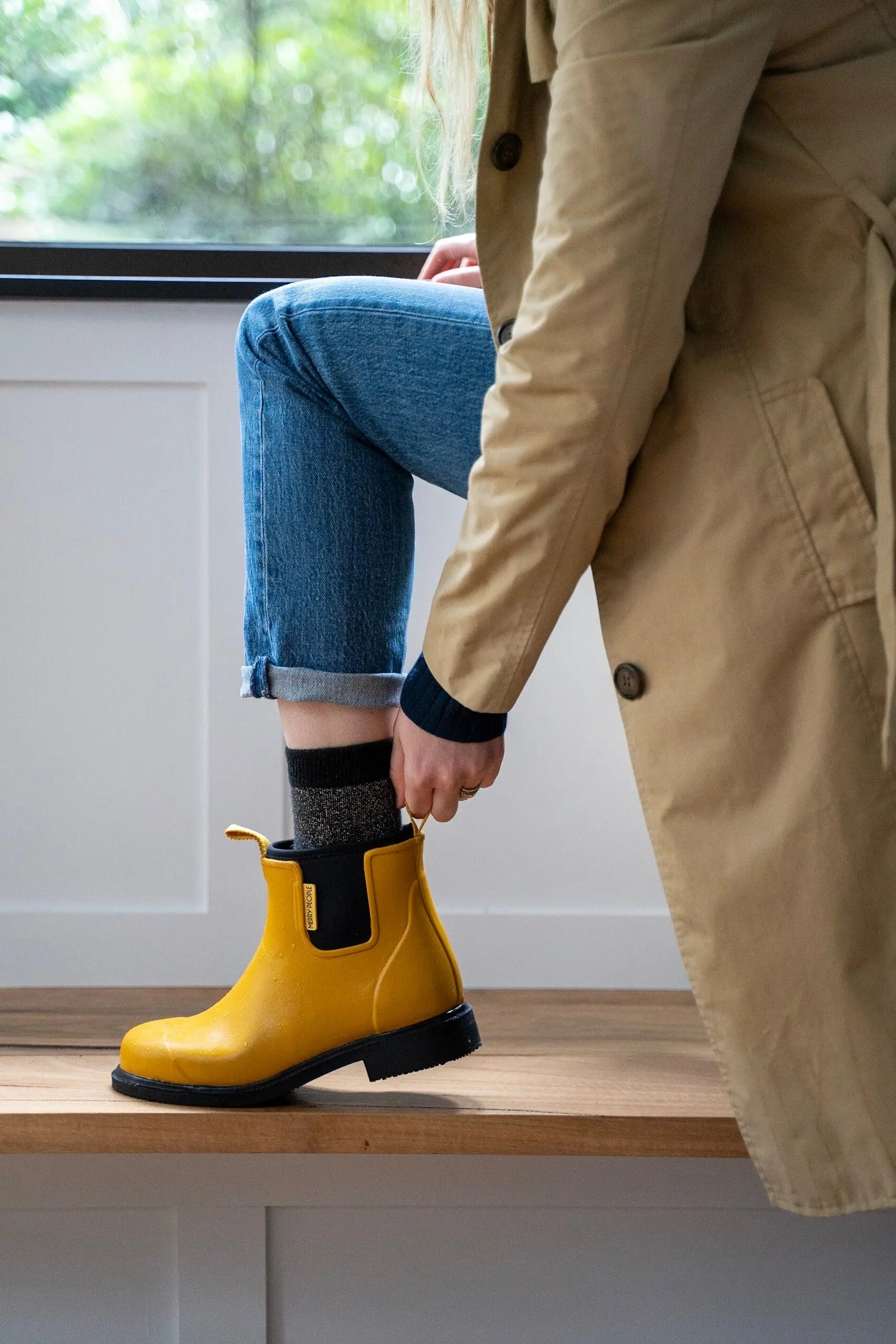 Merry People Bobbi Waterproof Boots - Mustard Yellow