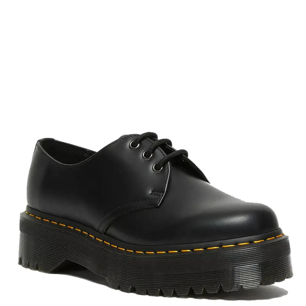 1461 Quad - Black Smooth Leather Shoes