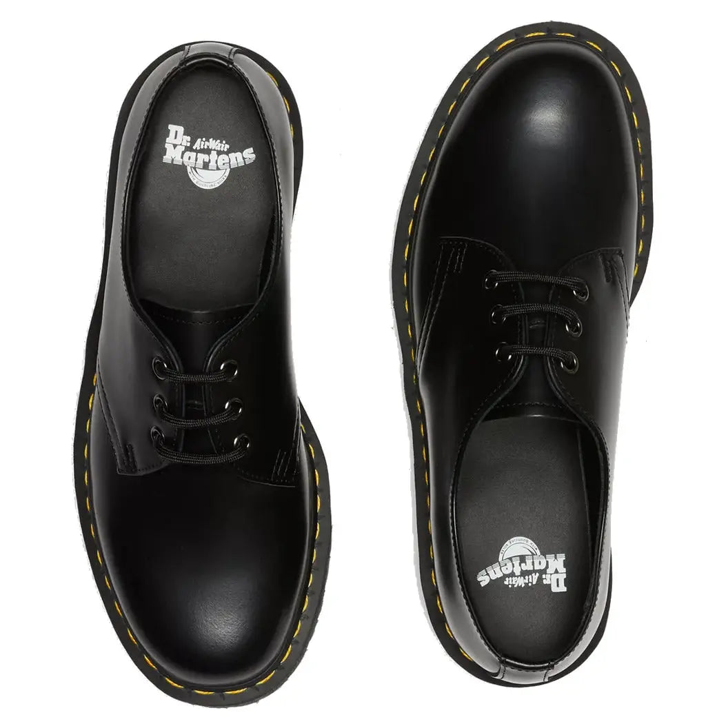 1461 Quad - Black Smooth Leather Shoes