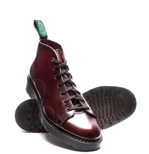 Solovair Monkey Boot - Burgundy Rub-Off