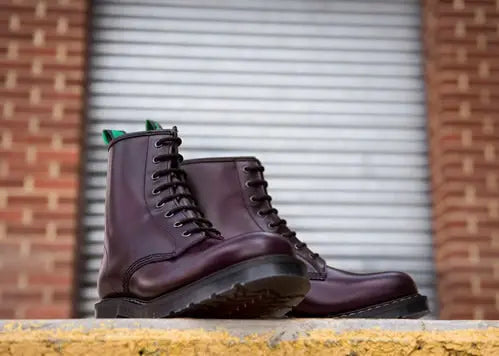 Solovair Derby Boot - Purple Leather