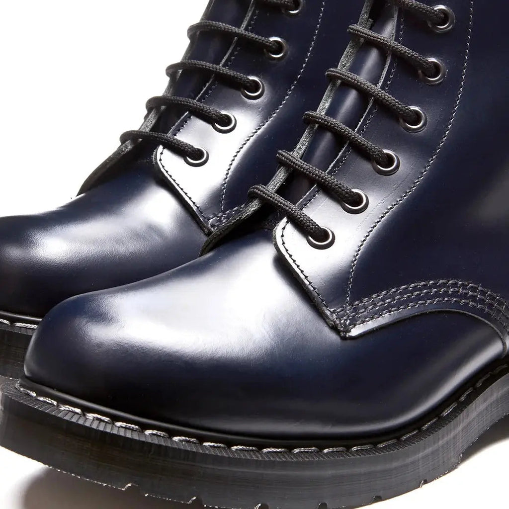 Solovair Derby Boot - Navy Blue Leather