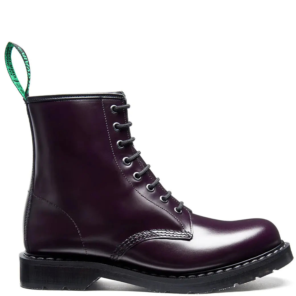 Solovair Derby Boot - Purple Leather