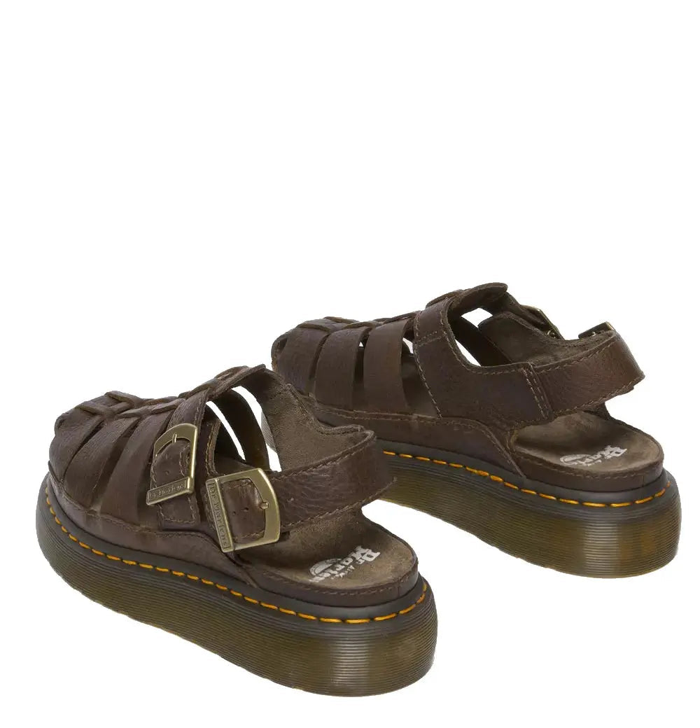 Dr Martens Wrenlie Fisherman Sandal Brown Leather