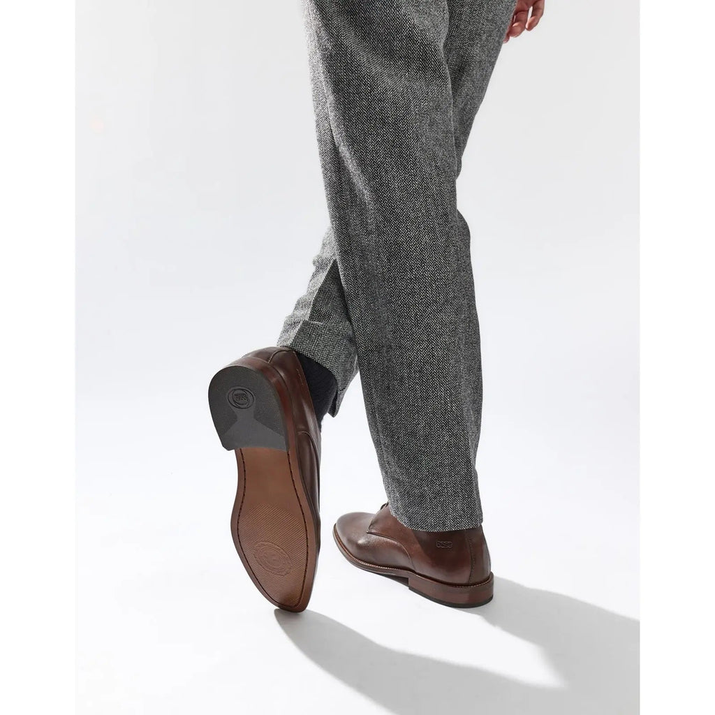 Base London Marley Plain Toe Derby Shoe - Brown