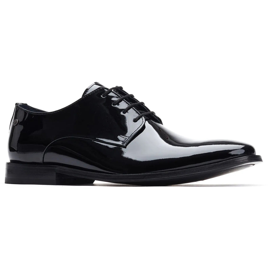 Base London Marley Lace Up Patent Shoe - Black