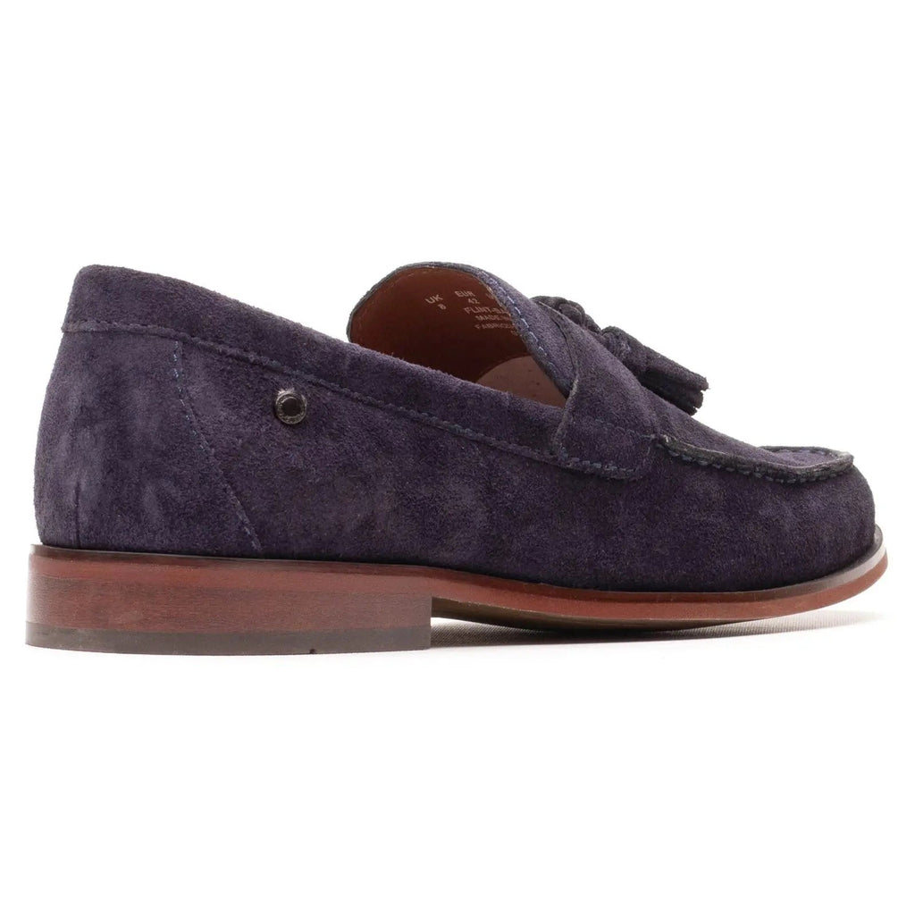 Base London Flint Tassle Loafer - Blue Suede