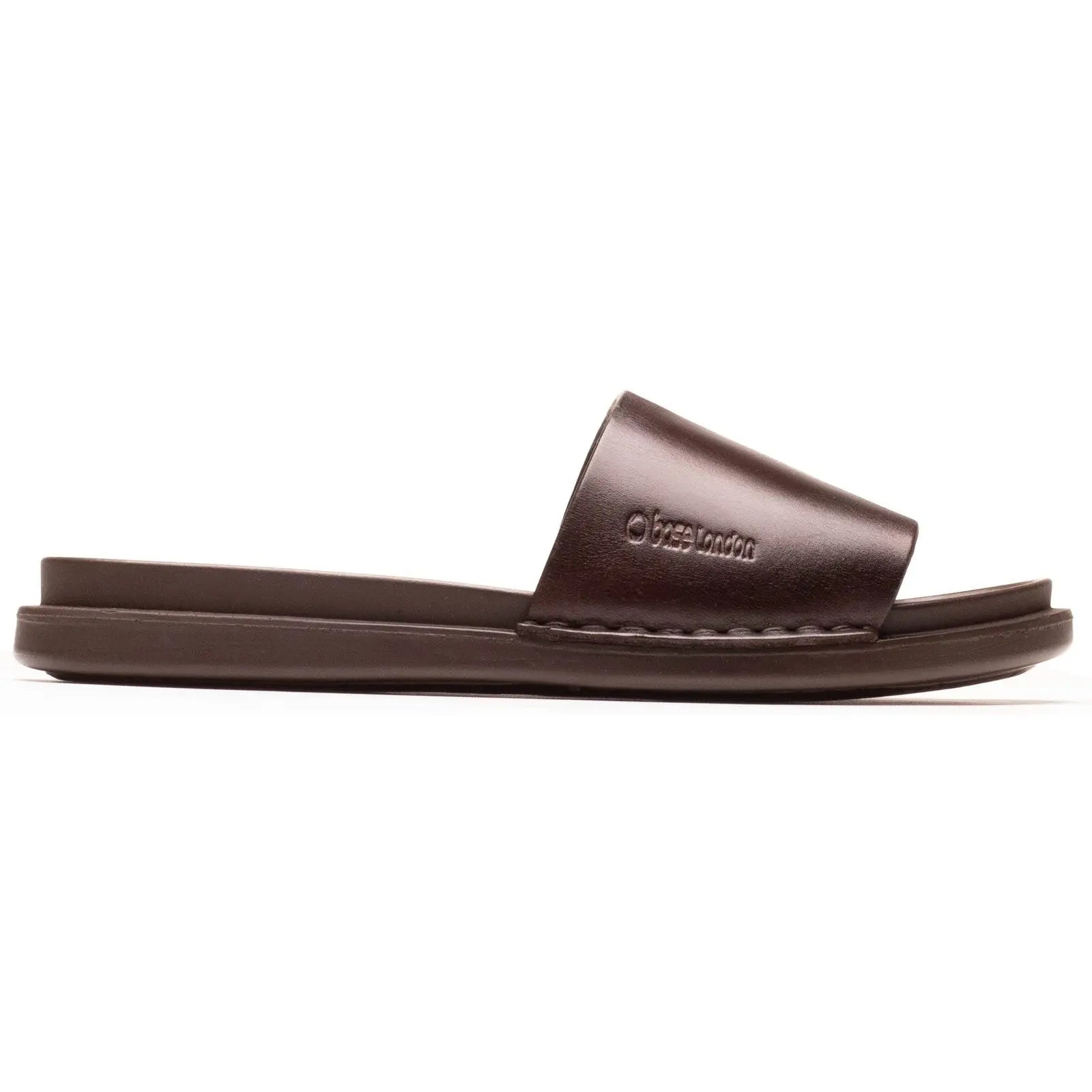 Base London Albany Slide Sandal - Brown