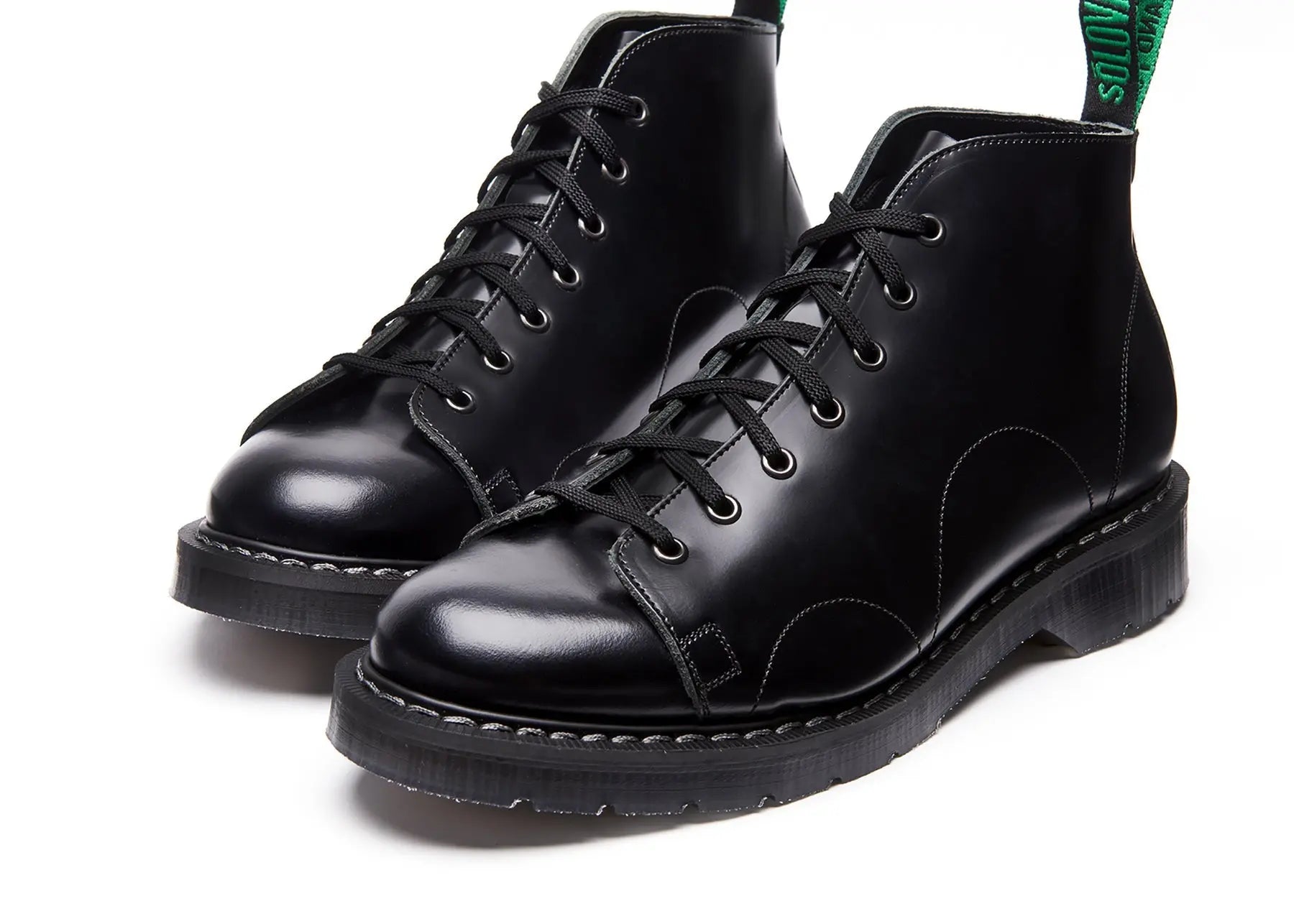 Solovair Monkey Boot - Black High-Shine